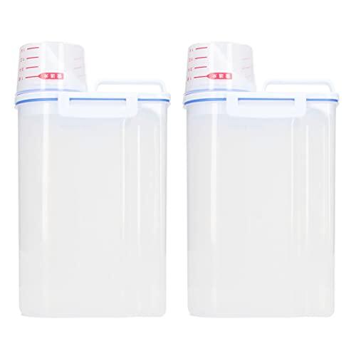 Ausla Contenedor de Almacenamiento de Arroz, Contenedor Dispensador de Arroz de Plástico con Hermético, Capacidad de 2,5 L para Alimentos Secos y Granos