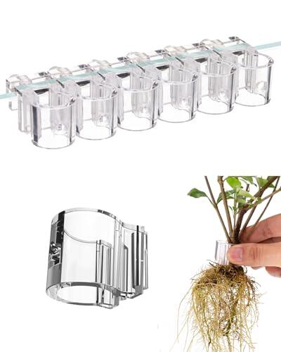 BCHKO Soportes Hidropónicos para Plantas de Acuario - Set de 6 Unidades, Cestas Flotantes Sin Tierra, Ideales para Cultivo y Decoración de Peceras.