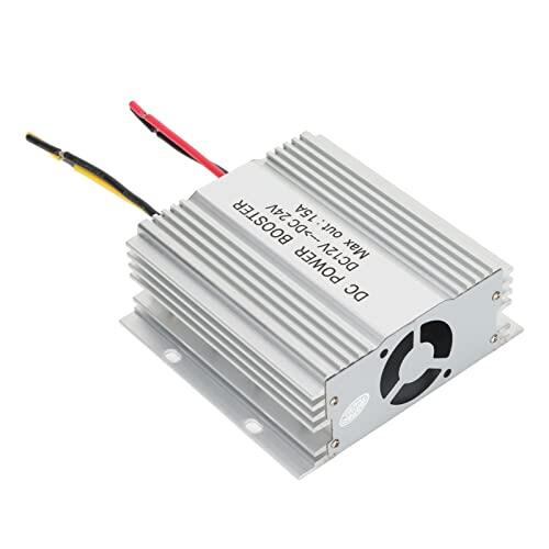 Naroote Amplificador de Potencia CC para Coche, Resistente, 15A, 360W, Amplificador Estable de Aleación de Aluminio para Coche, Camión, Autobús, Minibús, Camión Grande, GPS