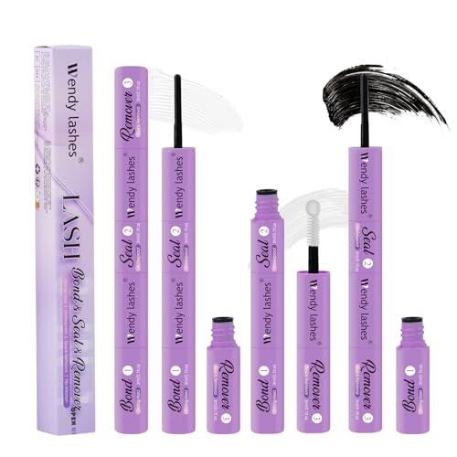 Pegamento Pestañas Postizas 3 en 1,Bond+Sealant+Remover – Impermeable y de larga duración, baja irritación para extensiones de pestañas,Wendy Lashes Glue