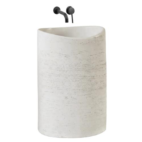 Rea - Lavabo de pie Merlo - Cerámica - Beige, Crudo - 34x55x85,5 cm