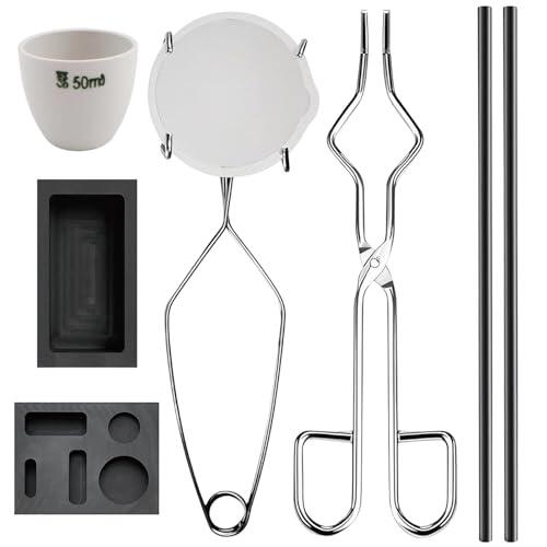 Kit de fundición de metales – de grafito, juego de herramientas de fundición para la creación de joyas y refinación de metales, equipos para el hogar | de estabilidad térmica