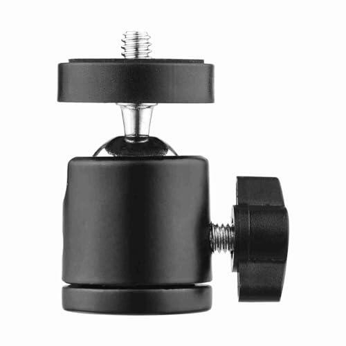 Domary Mini Cabeza de Bola Trípode Adaptador de Base Montaje Giratorio 360 ​​Grados con Soportes Tornillo Universales 1/4 Pulgada para Cámara DSLR ILDC DV Trípode m (1 Paquete)