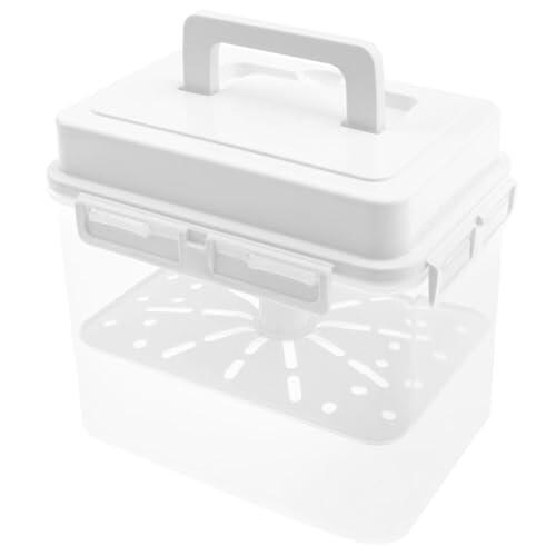 Contenedor de almacenamiento de pepinillos, recipiente transparente para pepinillos, tapa hermética, mango duradero, recipiente de conservación de alimentos para cocina, hogar, restaurante, solución