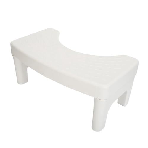 Aoresac Taburete para Inodoro Engrosado, Superficie Antideslizante, Taburete para Inodoro Niños Estable y Resistente, Portátil el Hogar o Viajes con Espesor Adicion (Blanca)