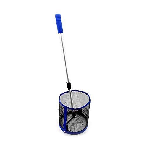 Tbest Recuperador de Tenis de Mesa, 120 Pelotas de Capacidad, Poste de 58-92cm, Cuerda de Nailon de Alta Intensidad, PC Ligero y Accesorio de Entrenamiento de Nailon