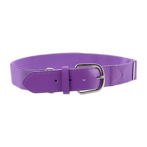 Lurrose Cinturón Elástico Ajustable para Béisbol y Softbol para Niñas, Soporte Firme y Material de Aleación de Zinc Poliéster, Adecuado para Competición