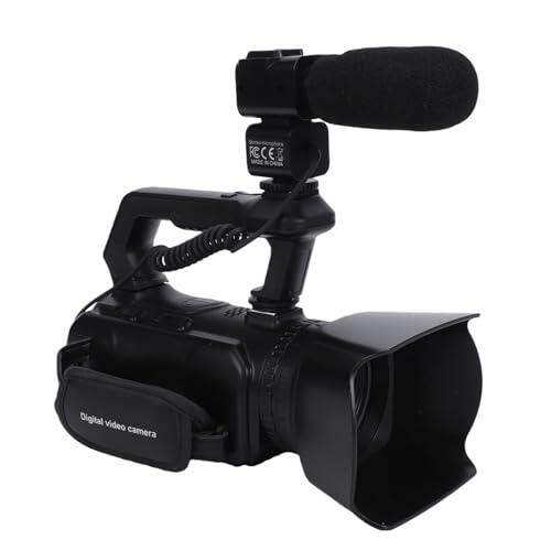 Yanmis Videocámara 4K 56MP, Super Zoom 120X, Pantalla Táctil Giratoria de 4 Pulgadas, Micrófono Externo, Cámara Web, Control Remoto, Cámara Vlogging para Creadores de Contenido Tiktok