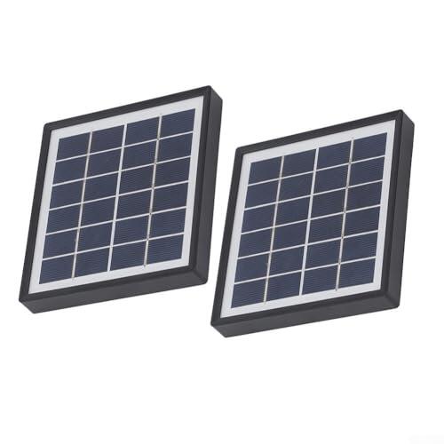 Spelonify Paquete de 2 paneles solares portátiles de 5 W con soportes, cargador solar USB para acampar al aire libre, kit de estación de energía resistente a la intemperie para teléfonos inteligentes