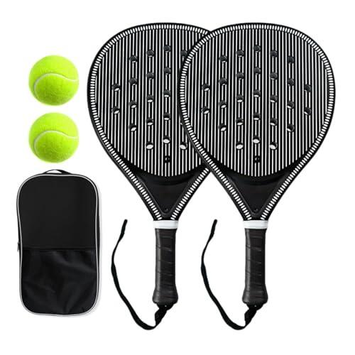 Juego de paletas de fibra de carbono - Juego de tabla de remo de alto rendimiento | Juego de raquetas para deportes en interiores y exteriores, equipo de pickleball antideslizante para la escuela y