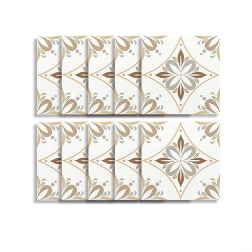 Pegatinas de azulejos de mosaico fáciles de usar, perfectas para mejorar la estética de tu hogar en la cocina y el baño (15 x 15 cm)