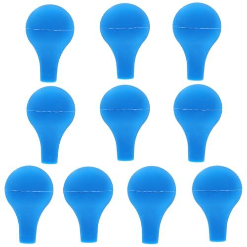 SHINEOFI 10 Tapas de Silicona Gotero Azul para Pipetas Graduadas, Goma Duradera, Paquete de 10 Piezas para Laboratorio y Uso Prolongado Color Aleatorio