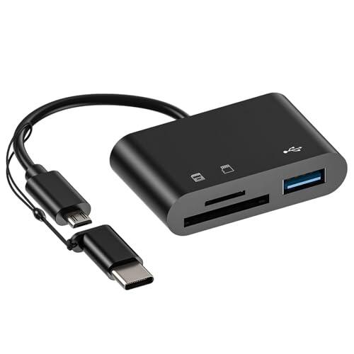 Lector De Tarjetas De Memoria - 4 En 1 USB 3.0 A MS CF Adaptador De Lector De, Concentrador Multimedia Profesional | 4 Tarjetas De Lectura Y Escritura Simultáneas Par