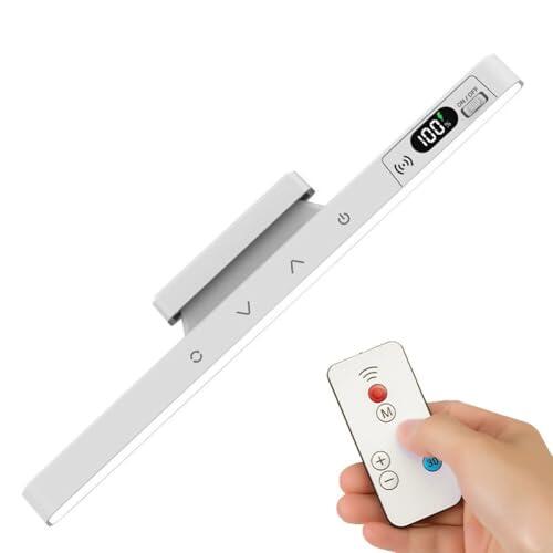 Luz LED inalámbrica recargable para debajo del gabinete con control remoto, 3 opciones de modo de color e indicador de estado de la batería para varios espacios