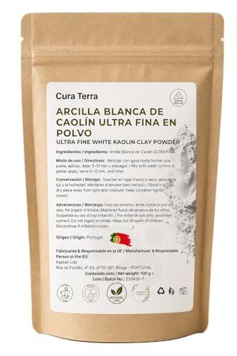 Arcilla Blanca Caolín ULTRA FINA 100% Natural de Portugal – 100g – Polvo Cosmético Premium para Mascarillas Faciales y Cosmética DIY