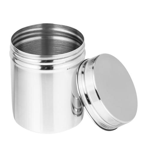 HOMOBABE Contenedor de Almacenamiento de Acero Inoxidable Cierre Hermético y Diseño Fácil de Llenar , Adecuado para Organizar Especias y Alimentos Hogar y Restaurante