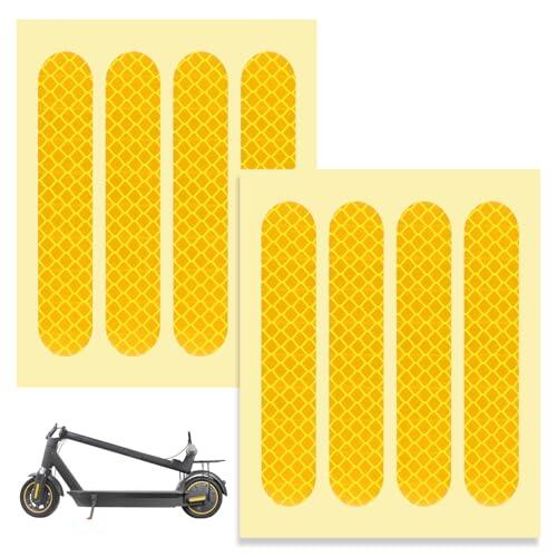FinalCool 8 Piezas Pegatinas Reflectantes para Ninebot MAX G30/G30D/G30E/G30LP - PVC Impermeable y Altamente Reflectante, para Scooter Eléctrico