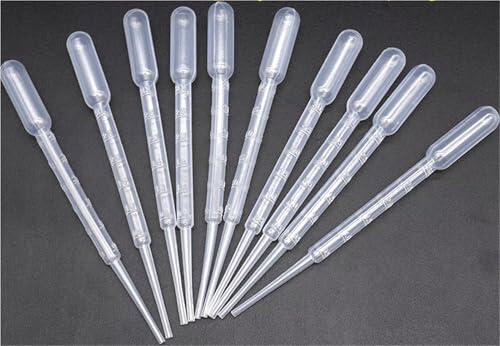 10 piezas - 200 piezas de herramientas de laboratorio de 0,2 ml a 10 ml, pipetas graduadas pasteur pipetas cuentagotas de polietileno (3 ml-L, 50 piezas)