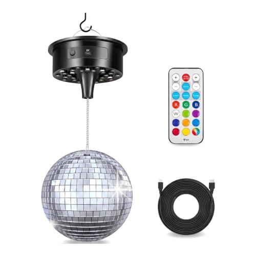 Ilumina tus fiestas con el versátil motor de bola de discoteca AURIVEE y sus múltiples efectos de luz.