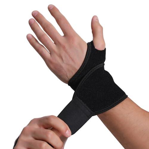 Fauhapyway Pesas de muñeca con cierre de bucle para el pulgar, correa de tobillo ajustable para caminar, trotar, cardio, gimnasio y entrenamiento de fitness (paquete de 1)