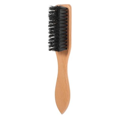 CHILDWEET Cepillo para Barba para Hombres Mango Cómodo y Material Sintético, Peine de Madera Portátil Adecuado para Peinar y Estilizar la Barba