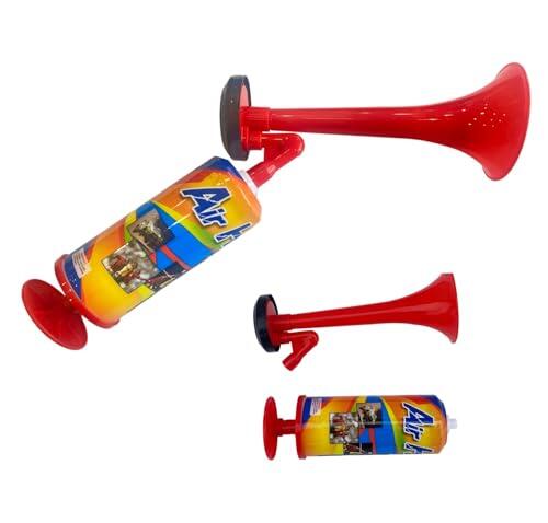 Trompeta de Animación Roja para Fútbol, para animar al aire libre,Bocina de Bomba de Aire de Mano,Eventos Deportivos y Fiestas, Bocina de Ruido Extremo (1 Trompeta mano)