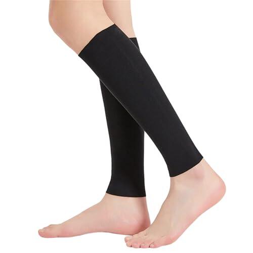 JSGHGDF Mangas elásticas para piernas, resistentes al frío, para entrenamiento, transpirables, cálidas, para correr, fitness, invierno, correr, pantorrillas
