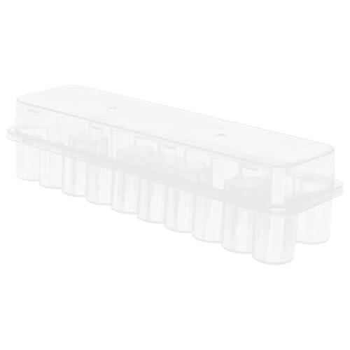 CTIRCHIU Soporte de Plástico Transparente para 24 Microtubos de 3 Ml, Caja Organizadora Tapa para Almacenamiento en Laboratorio y Conservación de Vacunas y Aceites