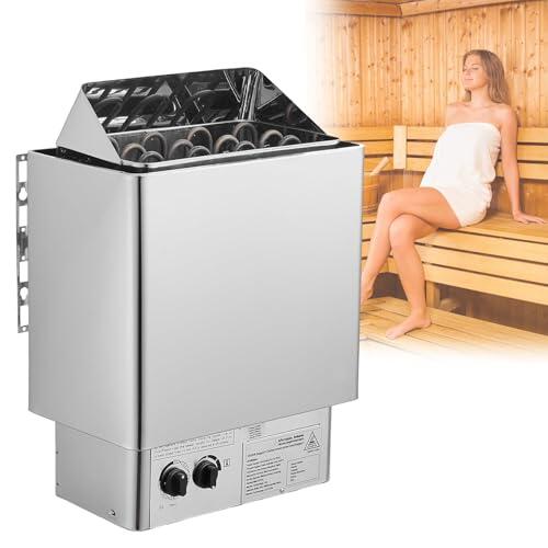 AETEREOS EléCtrico con Control Interno Estufa De Sauna, Acero Inoxidable 304, Resistente A Altas Temperaturas,Adecuado para El Hogar, Hotel, SPA - 220V 4.5KW