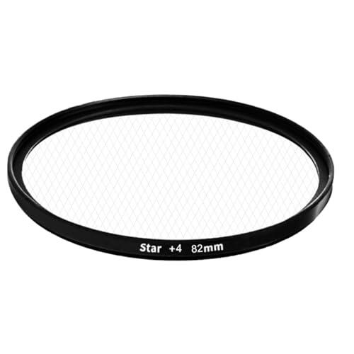Filtro Estrella 52 Mm 82 Mm - Efecto Picado Cruzado De 4 Líneas | Filtro De Vidrio Óptico De Marco De Aluminio Giratorio Para Lente De Cámara | Accesorio De Fotografía Creativa Para Portr