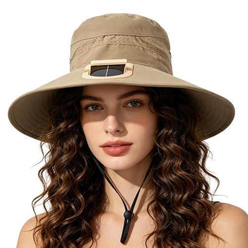 Sombrero Con Ventilador,Gorra de ala ancha transpirable recargable,Sombrero para aire libre senderismo camping | Para Camping Senderismo Jardinería Deportes Aire Libre Sombra Día Noche Mujeres Hombres