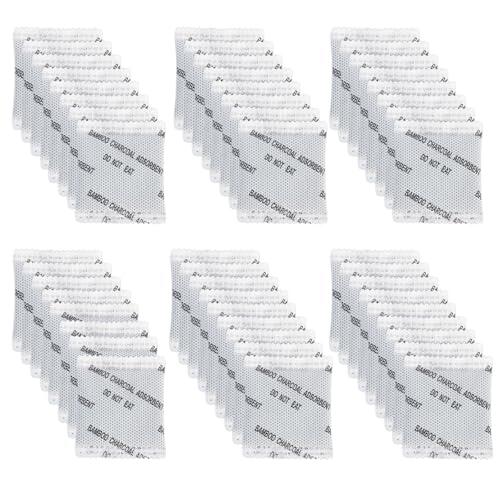 50 bolsas de carbón activo, absorben olores, 10 g por paquete, adecuadas para uso doméstico, elimina eficazmente los olores de la arena para gatos, armarios, zapatos y coches