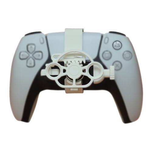 Volante de carreras, volante para PS5, diseño 3D compacto, material PLA, colores vibrantes, paquete, accesorio de juego de carreras Sim