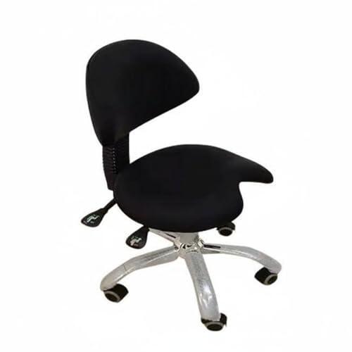 predolo Taburete de Odontólogo con Respaldo Giratorio 360° Silla de Estética Ajustable Mobiliario Profesional para Odontólogos, Clínica Odontológico, Blanco