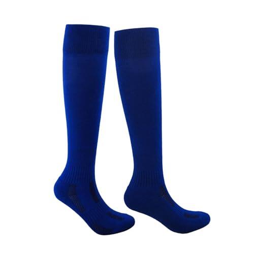 KIXZSAZ Medias con buena absorción de humedad para hombres, mujeres, jóvenes y niños. Calcetines de esgrima resistentes y duraderos. Calcetines de esgrima con corte, Azul, L