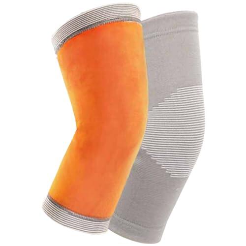 Calentadores térmicos para Rodillas para Mujeres y Hombres, Rodillera elástica Transpirable con Forro cálido, Soporte para aliviar el Dolor, Mangas Antideslizantes para protección en Invierno XL