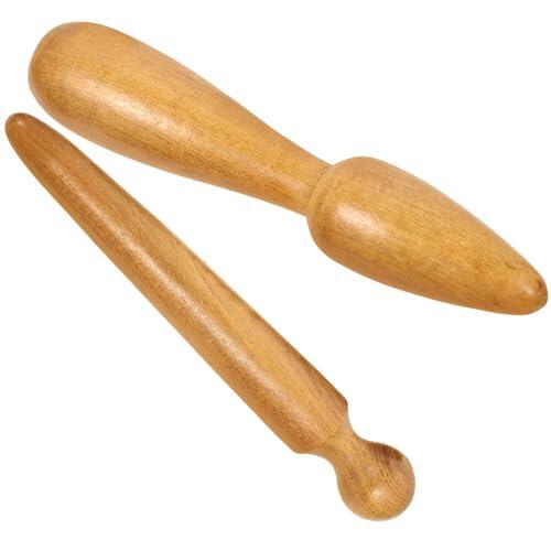 MAGICLULU Masajeadores de Palo de Madera 2piezas para Pies y Cuerpo Diseño Tradicional Que Promueven la Circulación Sanguínea Uso Interior y Exterior