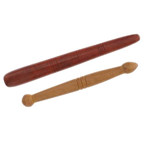Mikikit Varillas de Masaje de Madera para Pies 2 Piezas Diseño Compacto y Superficie Lisa para Uso Doméstico Salones de Belleza