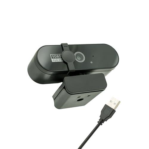 Axtel Clearview - Cámara web Full HD 1080p con micrófono, gran angular de 60°, reducción de ruido, cable de 3 m, para PC, zoom, equipos, Windows/macOS/Linux
