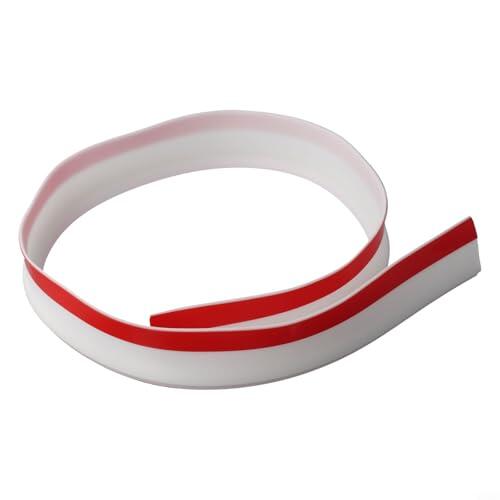 Tira de sellado de silicona para plato de ducha, 4,5 cm de ancho y 1,5 cm de altura, borde autoadhesivo para separación en seco y húmedo, barrera impermeable blanca para suelo de baño y cocina (1