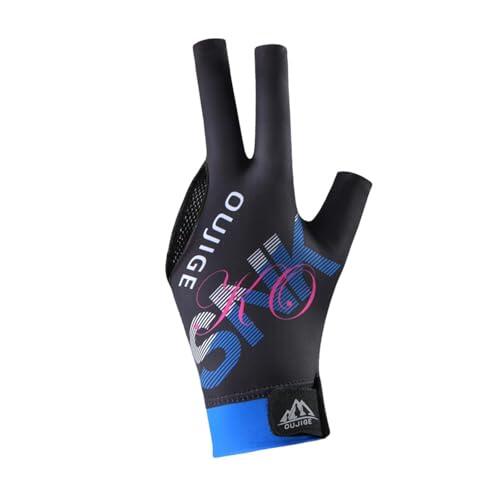 drburpily Guantes de Billar Antideslizantes con Ajuste cómodo para Hombres y Mujeres, Mano Izquierda, 3 Dedos, versátiles para Juegos de Billar, Transpirables, Accesorios