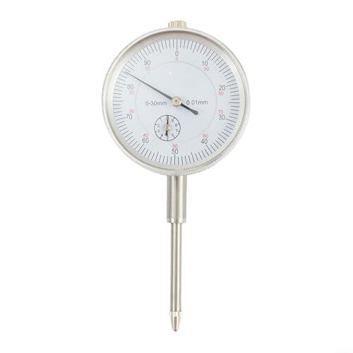 Comparador de precisión con precisión de 0,01 mm y rango de medición de 0 a 30 mm de acero inoxidable para talleres de pruebas de onda y juego de engranajes
