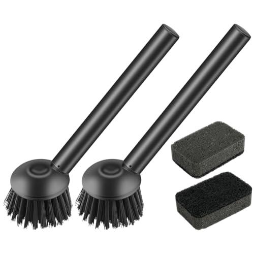 Vicloon Cepillo de Cocina para Lavar Platos y Sartenes, 2 Piezas Multifuncional Cepillo de Limpieza con 2 Paño de Esponja para Platos Fregar Sartenes Ollas Limpieza de fregaderos de Cocina