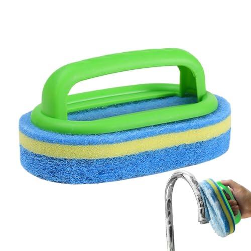 Cepillo de limpieza de esponja PP 16 x 9,5 x 7,5 cm Herramienta de limpieza para el hogar, el baño y la bañera, WC, ducha, azulejos, fregadero, spa, bañera de hidromasaje, piscis