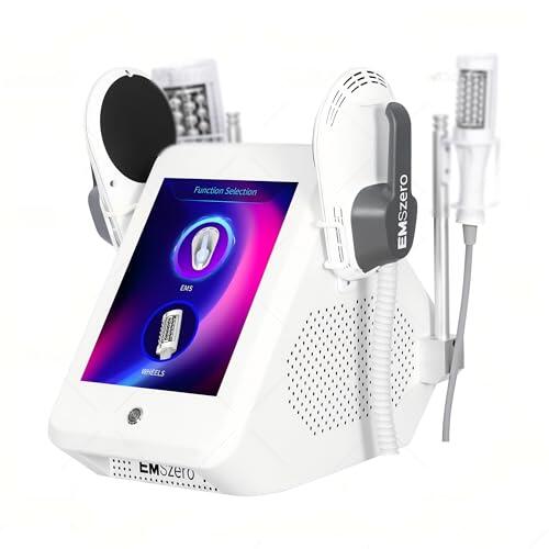 Máquina EMS con Rodillo Masaje 360°, Esculpido Corporal, Construcción Muscular, Reducción de Grasa, Pantalla Táctil, Uso Profesional (A)