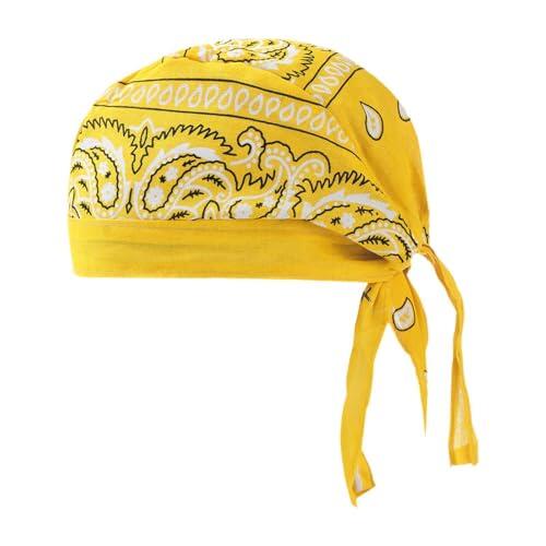 KIXZSAZ Gorro para Mujer, Moderno y Funcional, cómodo y Transpirable, Ideal para Actividades diarias, Ideal para Montar en Moto, Amarillo Claro, 58cm a 60cm