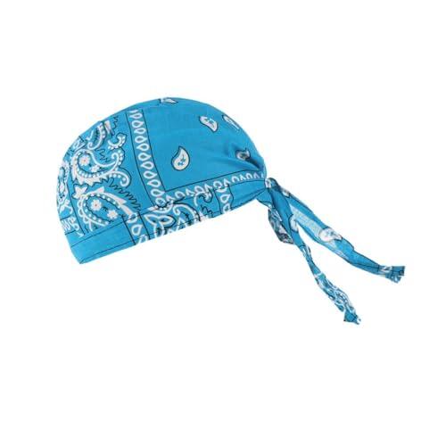 KIXZSAZ Gorro para Mujer, Moderno y Funcional, cómodo y Transpirable, Ideal para Actividades diarias, Ideal para Montar en Moto, Azul, 58cm a 60cm