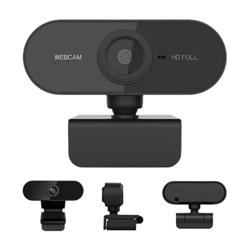 Webcam Para PC: Micrófono Con Reducción De Ruido, Conexión Plug And Play, Obturador Protector, Soporte Giratorio, Sensor De Imagen Nítida, Grabadora De Clases En Línea | Videojuegos Y Transmisiones En