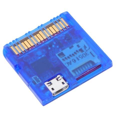 Tosuny Carro Flash DS de Código Abierto para Consolas DS Lector de Tarjetas para Juegos con Fuente de Alimentación Dual de 6 MB/s Compatible con Tarjeta TF, Admite Modo y Pico Launcher (Azul