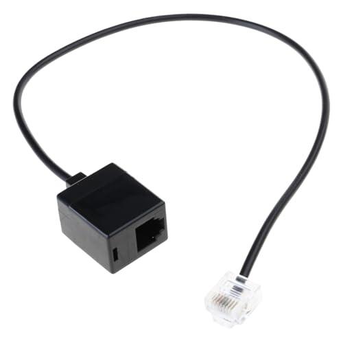 TERNCOEW Adaptador de cable RJ45 a RJ11 que convierte la conexión de red al teléfono RJ11 hembra a RJ45 macho, adaptador de red a conectores de teléfono